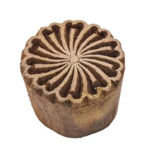 Sanu Babu Vyrezávaná pečiatka mandala, palisander, 3,5cm