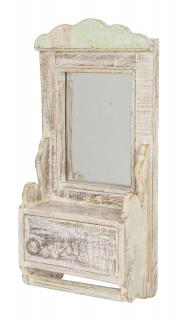 Sanu Babu Zrkadlo s poličkou z teakového dreva, 22x10x45cm (4A)