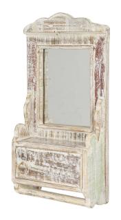 Sanu Babu Zrkadlo s poličkou z teakového dreva, 22x10x45cm (4D)