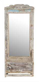 Sanu Babu Zrkadlo s poličkou z teakového dreva, 28x10x67cm (5A)