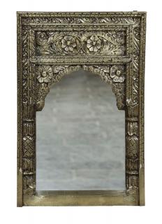 Sanu Babu Zrkadlo v ráme z mangového dreva, moszné kovanie, 63x9,5x92cm