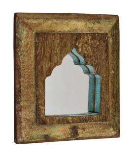 Sanu Babu Zrkadlo v ráme z teakového dreva, 19x3x21cm
