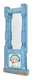 Sanu Babu Zrkadlo v ráme z teakového dreva, keramická dlaždica, 31x7x71cm (9A)