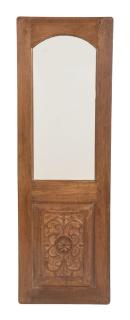 Sanu Babu Zrkadlo v ráme z teakového dreva, vyrobené zo starých dverí, 38x2x120cm (7E)