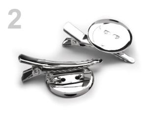Brošňový mostík 25x40mm, univerzálny, platina (Brošňový mostík 25x40mm, univerzálny, platina)