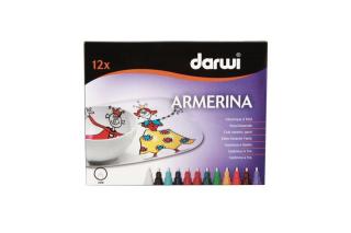 DARWI ARMERINA, fixy na porcelán bez vypaľovania,12x6ml - sada (DARWI ARMERINA, fixy na porcelán bez vypaľovania,12x6ml - sada)