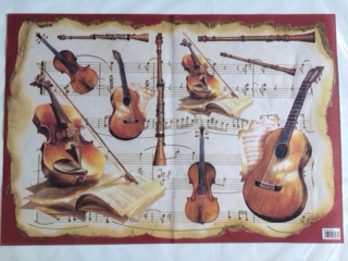 Decoupage papier - hudobné nástroje (Decoupage papier - hudobné nástroje)