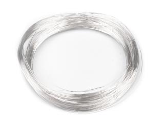 Drôt medený, 0,40 mm, 20m - postriebrený (Drôt medený, 0,40 mm, 20m - postriebrený)