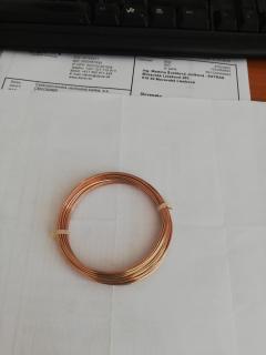 Drôt medený, štvorcový 0,8 mm, 6 m - farba ružové zlato (Drôt medený, štvorcový 0,8 mm, 6 m - farba ružové zlato)
