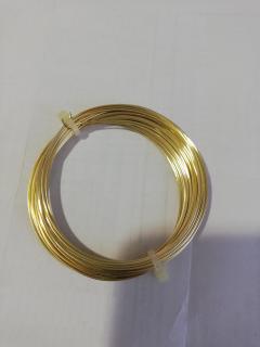 Drôt medený, štvorcový 0,8 mm, 6 m - farba šampanského (Drôt medený, štvorcový 0,8 mm, 6 m - farba šampanského)