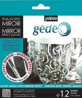GEDEO kovové  listy strieborné 12 ks, 14x14 cm (GEDEO kovové  listy strieborné 12 ks, 14x14 cm)
