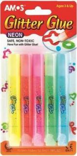 Glitrové lepidlo neon 5x10,5 ml (Glitrové lepidlo neon 5x10,5 ml)