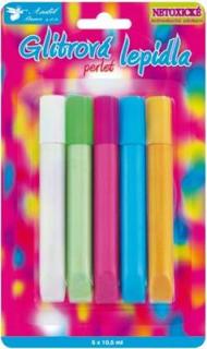 Glitrové lepidlo perleť 5x10,5ml  (Glitrové lepidlo perleť 5x10,5ml )