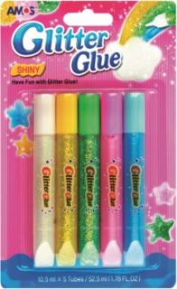 Glitrové lepidlo SHINY, 5x10,5ml  (Glitrové lepidlo SHINY, 5x10,5ml )