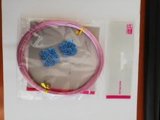 Hliníkový drôt eloxovaný, pr. 1mm, 10 m - bledoružová farba (Hliníkový drôt eloxovaný, pr. 1mm, 10 m - bledoružová farba)