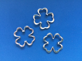 Kovové korálky - štvorlístok, 22 mm - platina (Kovové korálky - štvorlístok, 22 mm - platina)