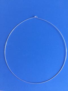 Kovové lanko na náhrdelník , pr. 16 cm - strieborná farba (Kovové lanko na náhrdelník , pr. 16 cm - strieborná farba)