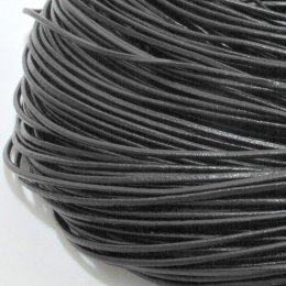 Koženná šnúra, 2mm - 1m, čierna (Koženná šnúra, 2mm - 1m, čierna)