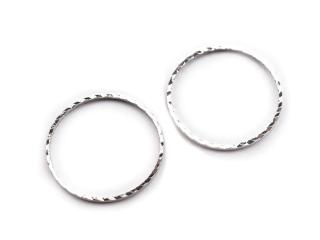 Krúžok kovový ozdobný, priemer 18mm - platina (Krúžok kovový ozdobný, priemer 18mm - platina)