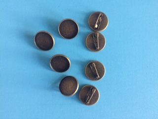 Lôžko - brošňa, 19 mm, mosadz (Lôžko - brošňa, 19 mm, mosadz)