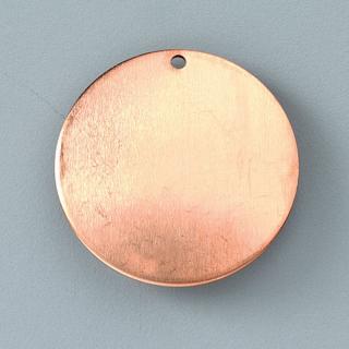 Medený prívesok kruh s dierkou, 29mm (Medený prívesok kruh s dierkou, 29mm)