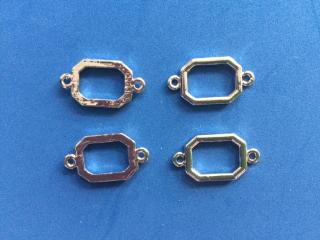 Medzikus kovový  Rámik, 16 x 12 mm, platina (Medzikus kovový Rámik, 16 x 12 mm, mm, platina)