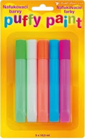 Nafukovacie farby PUFFY Paint, 5x10,5 ml (Nafukovacie farby PUFFY Paint, 5x10,5ml)