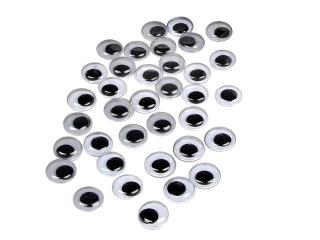 Nalepovacie pohyblivé oči - 8 mm, 1pár (Nalepovacie pohyblivé oči - 8 mm, 1pár)