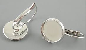 Náušnice visiace kruh 12mm - strieborná farba,  pár (Náušnice visiace kruh 12mm -  strieborná farba, pár)