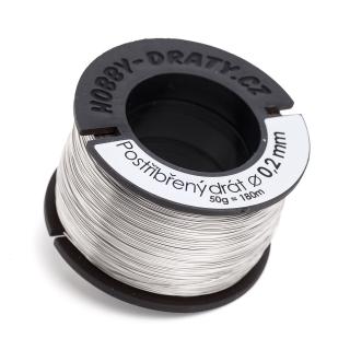 Postriebrený drôt 0,2/50g (Postriebrený drôt 0,2/50g)