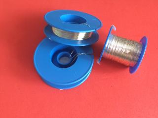 Postriebrený medený drôt, priemer 0,8mm, dĺžka  22m (Postriebrený medený drôt, priemer 0,8mm, dĺžka  22m)