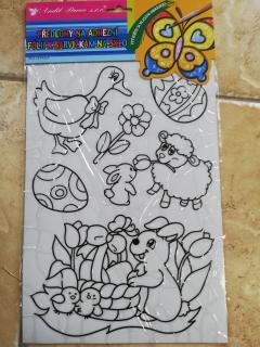 Predlohy na maľovanie na sklo 30 x 21 cm, veľkonočné- vzor 1 (Predlohy na maľovanie na sklo 30 x 21 cm, veľkonočné- vzor 1)