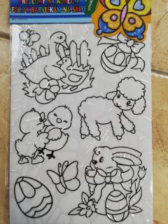 Predlohy na maľovanie na sklo 30 x 21 cm, veľkonočné- vzor 4 (Predlohy na maľovanie na sklo 30 x 21 cm, veľkonočné- vzor 4)