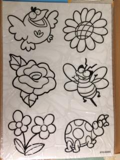 Predlohy na maľovanie na sklo 30 x 21 cm - vzor 4 (Predlohy na maľovanie na sklo 30 x 21 cm - vzor 4)