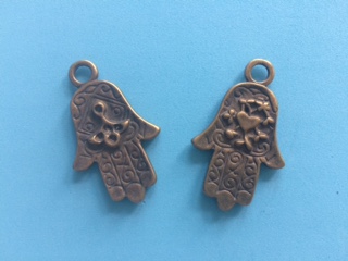 Prívesok kovový ruka 40 x 25 mm, bronz (Prívesok kovový ruka 40 x 25 mm, bronz)