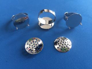 Prsteň so sítkom 18 mm, platina (Prsteň so sítkom 18 mm, platina)