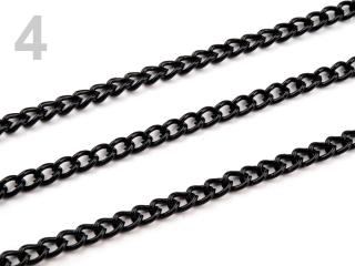 Retiazka 4 x 5mm, black, 1m (Retiazka 4 x5 mm, black, 1m)