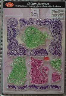 Silikónové razítko Kreslené srdce, 14x18cm (Silikónové razítko Kreslené srdce, 14x18cm)
