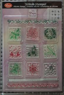 Silikónové razítko Vianočný patchwork, 14x18cm (Silikónové razítko Vianočný patchwork, 14x18cm)