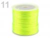 Šnúrka saténová pr.1mm / 30m - neón žltá (Šnúrka saténová pr.1mm / 30m - neón žltá)