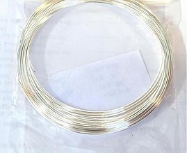 Strieborný drôt, priemer 0,6mm, dĺžka 1m  (Strieborný drôt, priemer 0,6mm, dĺžka 1m)