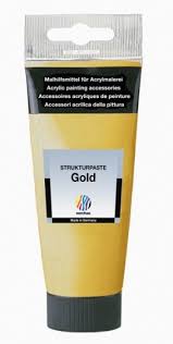 Štruktúrovacia pasta 100 ml, zlatá (Štruktúrovacia pasta 100 ml, zlatá)