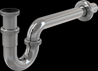 ALCAPLAST umývadlový sifón A432 design chróm