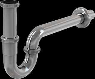ALCAPLAST umývadlový sifón A4320 design chróm