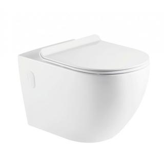 ARCO II závesné RIMLESS 36×57,5×36 cm cm zadný odpad,skryté skrutky so sedátkom Soft-close