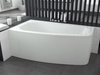 Besco LUNA akrylátová vaňa 150x80x60,5 cm pravá alebo ľavá bez čelného panelu a sifónu