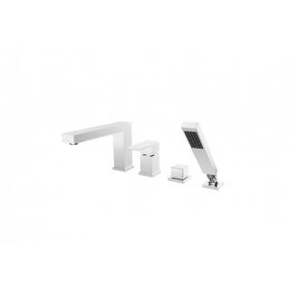 Besco MODERN/VARIUM 4-otvorová vaňová batéria na okraj vane, prevedenie chróm,výška 15 cm