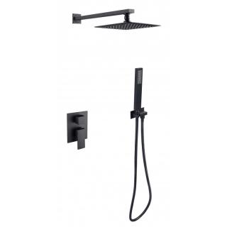 BESCO SLIM MODERN/VARIUM II sprchová podomietková batéria komplet,čierna matná s podomietkovým telesom