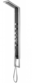 Deante sprchový panel Jaguar Industrio chróm/čierny termostatická batéria