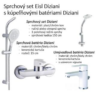 EISL Sprchový set DIZIANI so sprchovou a umývadlovou batériou biela/chróm DIZIANI